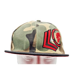 Skateboard Hat Metal Skull Stripes Cap Snapback Camouflage Extreme Sports NWOT